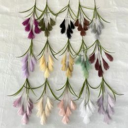 Decorative Flowers Home Decor Interior Small Grass Feather Epiphyllum Blossom Reed Wedding Artificial Flower Decoration Pography