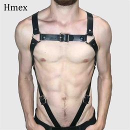 Punk Leather Bra Harness Men Sexy Erotico Belt Body Bondage Harajuku Gothic Suspenders Male Lingerie Shoulder Straps243S