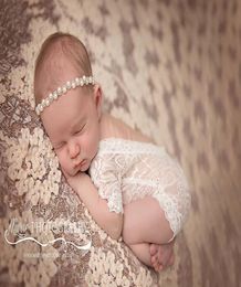 Newborn Baby Pearl Lace Romper Girl Cute petti Rompers Soft Jumpsuit Infant Toddler Artistic Po costume swaddle Clothing Bodysu4341435