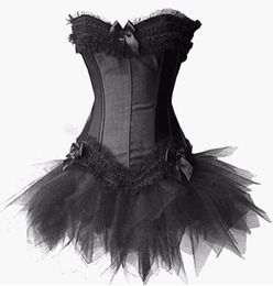 WholeWomen Sexy Fancy Corset Dress Overbust Corsets and Bustiers Mit Tutu Dress Halloween Party Costumes8470417