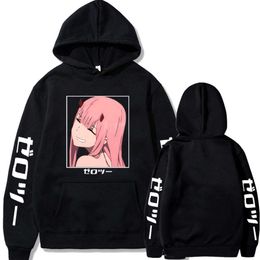 Anime DARLING in the FRANXX Hoodies Men & Women ZERO TWO 02 Printed Hooded Sweatshirt Autumn and Winter Casual Long Sleeve Tops