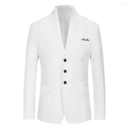 Men's Suits Fashion Mens Tops Coat Casual Dress Business Formal Jacket Long Sleeve Polyester Regular Solid Colour