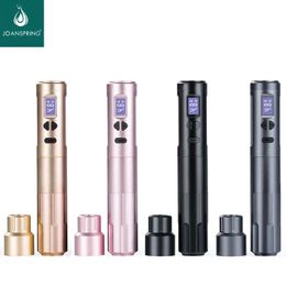 Machine New Professional K6003 Wired Wireless Double Mode Tattoo Pen Hollow Cup Motor Makeup Tattoo Hine 3.5mm Stroke Tattoo Supply