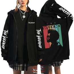 Fleece Zip Up Jackets Rapper Print Männer Reißverschluss Hoodies Streetwear Y2K Sweatshirts Unisex übergroß