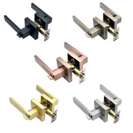 Home el Modern Style Interior Door Lock Bedroom Three-bar Locks Indoor Doors Handle Furniture Hardware Silver 231222