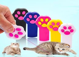 New Footprint Shape LED Light Laser Toys Laser Tease Funny Cat Rods Pet Cat Toys Creative2150508