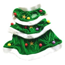 Christmas Tree Cat Costume Funny Pets Xmas Hoodie Dress Winter Holiday Party Warm Coat Apparel for Cats Dogs Kitten Puppy Fancy 231222
