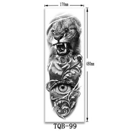 Makeup full arm New tattoo sticker set for men's and women's large animal waterproof stickers
