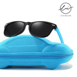 Sunglasses LM Kids Squre Flexible TR90 Frame Children Sun Glasses UV400 Fashion Gift For Boy Girls Baby Shades Eyewear With Case324n