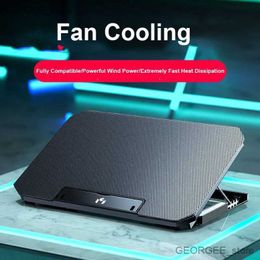 Laptop Cooling Pads Laptop Cooler Fan Adjustable 17inch Gaming Two USB Mute Port 2600RPM Fold Laptop Stand Cooling Pad Notebook Stand Hold For Lapto