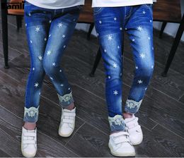 Famli 4Y14Y Teen Girls Jeans Kids Girl Spring Autumn Casual Skinny Denim Pant Children Solid Pencil Pants 8 10 12 14 C11239521958