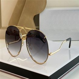 New fashion designer women's sunglasses 145 pilot metal frame interchangeable lenses avant-garde popular style uv 400 protect325e