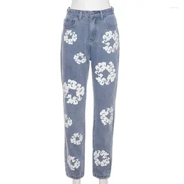 Women's Pants 2024 Fashion High Waist Printed Trousers Spring Street Style Personalized