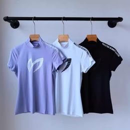 New Golf Clothing Women's Short-Sleeved T-shirt Jersey Outdoor Sports and Casual Top round Neck Golf Clothes