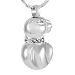 Pendant Necklaces IJD9252 Animal Shaped Pet Cremation Memorial Urn Necklace Stainless Steel Jewellery Ashes Container Keepsake282s