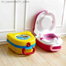 Potties Seats Travel Portable Kids Foldable Sink Kids Can Camp Bucket Cover Toilet Trainer Carries Outdoor Baby With Charming Cartoon Q231223