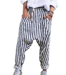 Litthing 2020 Men Harem Pants Stripe Retro Drop Crotch Joggers Cotton Trousers Men Baggy Loose Nepal Style Casual Plus Pants5381413