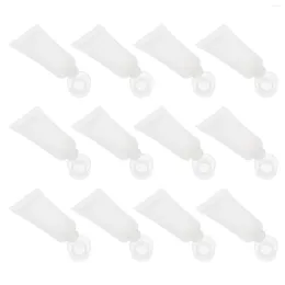 Storage Bottles 50pcs Travel Size Squeeze Refillable Containers For Shampoo Conditioner Lotion Toiletries ( White )