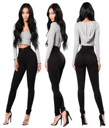 New Black Jeans Stretch Tight Jeans Women039s Denim Pant For Girls Female High Waist Trousers boyfriend for women7507536