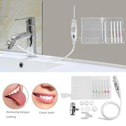 Toothbrush 6 Tip Family Switch Faucet Oral Jet Irrigator Pressure Water Toothbrush Floss Dental Flosser Oral Hygiene Teeth Cleaner