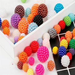 500pcs lot Mixed Color 10mm ABS Imitation Pearl Beads Round ABS Plastic Beads Arts Crafts DIY Apparel Sewing Fabric Garment Beads2768