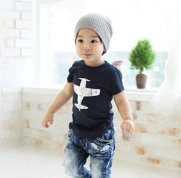 Male children039s clothing Korean version with children with short sleeves Tshirt vest model plane7790696