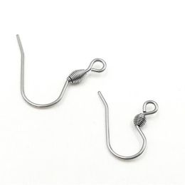 200pcs lot Surgical Stainless steel covered Silver plated Earring Hooks Nickel earrings clasps for DIY Findings Whole2147