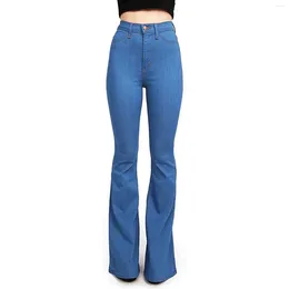 Women's Jeans Micro Flare Skinny Slim Tight Long Pants High Waist Stretch Trousers Retro Fashion Y2k Pantalones De Mujer