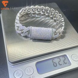 New Hip Hop Fine Jewellery Bracelets Custom Length S Siver Exquisite Bracelet For Men And Women