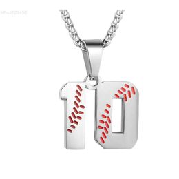 Pendant Necklaces All in Stock Inspiration Baseball Jersey Number Necklace Stainless Steel Charms Pendants for Boys Men