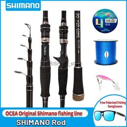 Boat Fishing Rods Shimano Carbon fibre Steel Rod Carbon Spinning Casting Fishing Rod with 1.8m/2.1m/2.4m Baitcasting Rod for Bass Pike FishinL231223