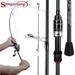 Boat Fishing Rods Sougayilang Casting Spinning Fishing Rod 1.8-2.1m UltraLight Carbon Fibre Rod 3/4Section with EVA Handle Baitcasting Fishing RodL231223