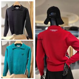 Golf Women's Top High-Grade Sweater Solid Color Long Sleeve Slim Fit Versatile 23 Autumn and Winter New