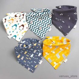 Scarves Wraps 5pcs Baby Bibs Triangle Scarf Cotton Cartoon Child Bandana Bib Dribble Bibs Newborn Slabber Absorbent Cloth Bib Waterproof Towel