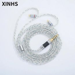 Earphones 8 Core Sier Plated 2.5/3.5mm/4.4mm Balanced Cable to Mmcx 0.78mm 2 Pin Connector Hifi Headphone Upgrade Cable for Trn Qdc Tfz
