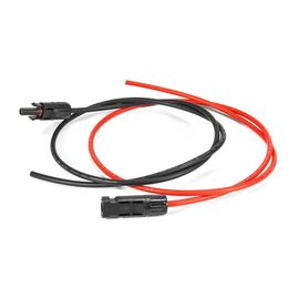 Accessories One Pair 11AWG Solar Panel Connexion Extension Solar Cables with male and female connector Black plus Red