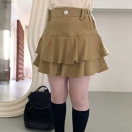 Skirts Children's Girls Summer Thin Pleated Half Skirt Children's Casual Short Skirt Inside The Shorts Girl Party Dresses YQ231223