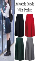 Women Summer JK Sailor School Uniform Skirt Mori Girl Harajuku Japanese Preppy Style High Waist Pocket Short Pleated Skirt7804703