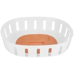 Dinnerware Sets Double Layer Drainer Basket Storage Table Fruit Bowl Desktop Holder Hollow Plastic Snack Container Draining