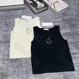 Sexy Hollow Tank Tops Women Drill Camisole Fashion Square Collar Sleeveless Knit Vest Knitwear