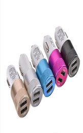 Universal Car Charger 21A1A Dual usb ports Metal Alloy Car chargers for samsung s8 s9 7 6 X android phone mp39195807
