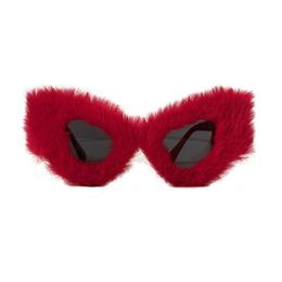 Sunglasses Winter Plush Red Party Glasses Knitted Hat Sun ChristmasSunglasses247G