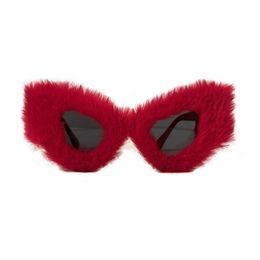 Sunglasses Winter Plush Red Party Glasses Knitted Hat Sun ChristmasSunglasses251U