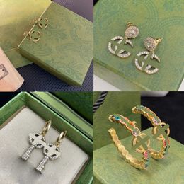 luxury golden Hoop Earrings G series Pendant Studs Simple Designer 925 Silver Needle Letter Eardrops With Box Lovers New Year Gift Earring Jewellery