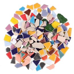 Mosaic Tiles Ceramic Tile Diy Glass For Irregular Supplies Stone Glazed Assortment Crafts Stained Mixed Backsplash Floor Color 231222