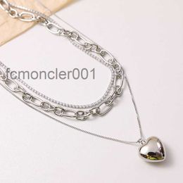 Designer Necklace New Fashion 18k Love Multi Layered Diamond Collar Chain Personalised Temperament Pendant Necklace Chain Gifts 1KX9