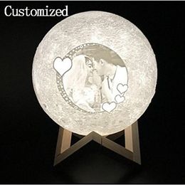 CUSTOM LED Table Lights Moon Night Light Simple Indoor Lighting Living Study Lamp CUSTOM Lamps Creativity Wedding Birthday Gift Cu270j