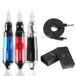 Machine New Aurora Tattoo Pen Motor Tattoo Hine Rotary Aurora Tattoo Hine Space Aluminium Cartridge Tattoo Gun Equipment