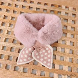 Scarves Wraps Kids Scarf Boys Girls Baby Winter Sweet Plush Polka Dot Warm Scarf Knit Scarf Children Keep Warm Accessories