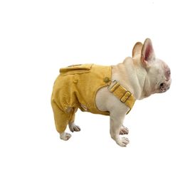 French Bulldog Clothes Oversalls Winter Pug Dog Clothing Jumpsuit Poodle Bichon Schnauzer Corgi Shiba Inu Costume Pet Apparel 231222